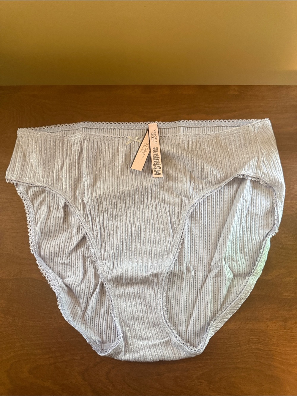NWTs Victoria’s Secret Textured Pale Lilac High-leg Panties Size XL